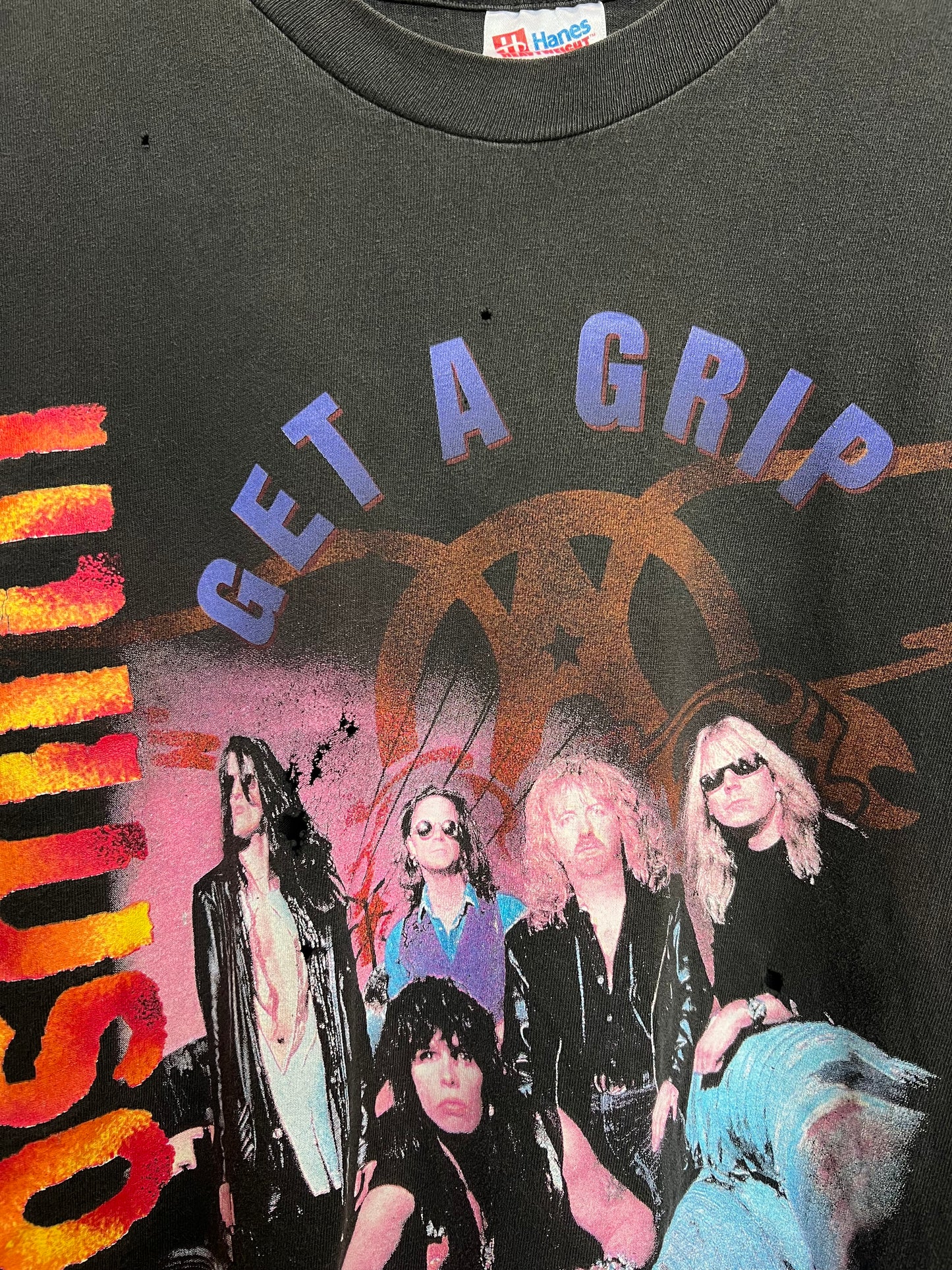 Vintage 90s Aerosmith Tee Faded Distressed