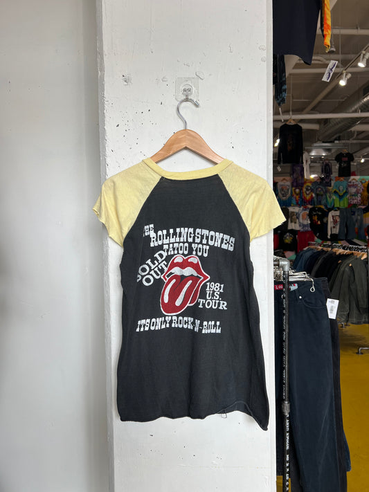 Vintage 1981 The Rolling Stones U.S. Tour Raglan Tee