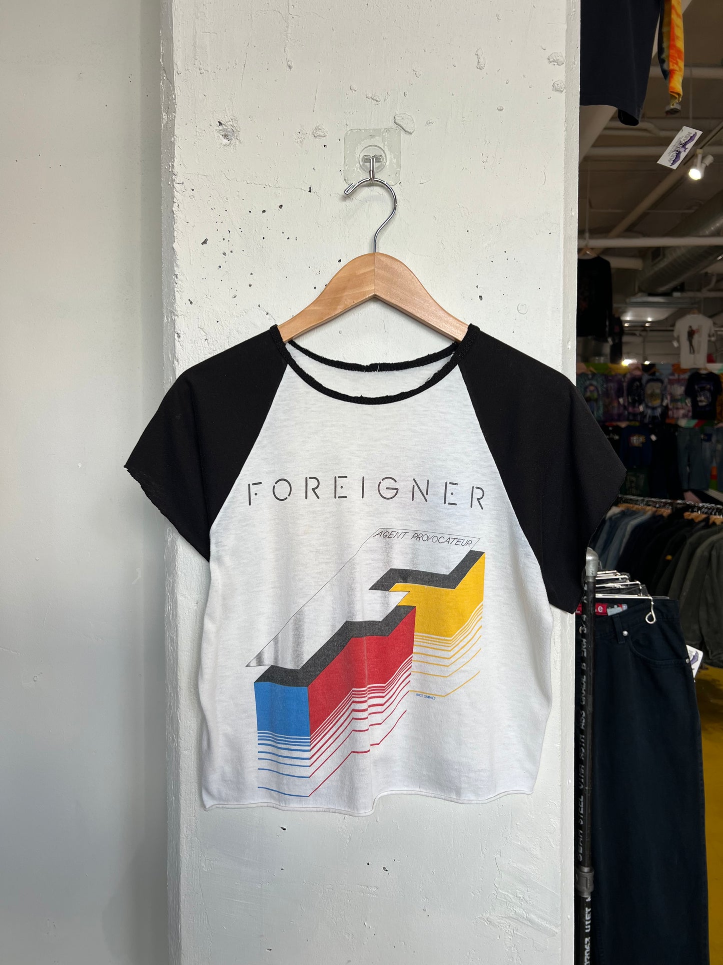 Vintage 1985 Foreigner Cropped Tee