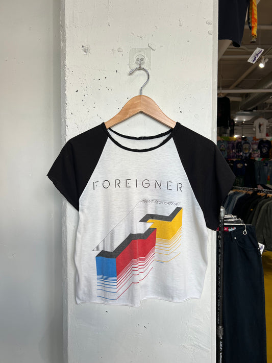 Vintage 1985 Foreigner Cropped Tee