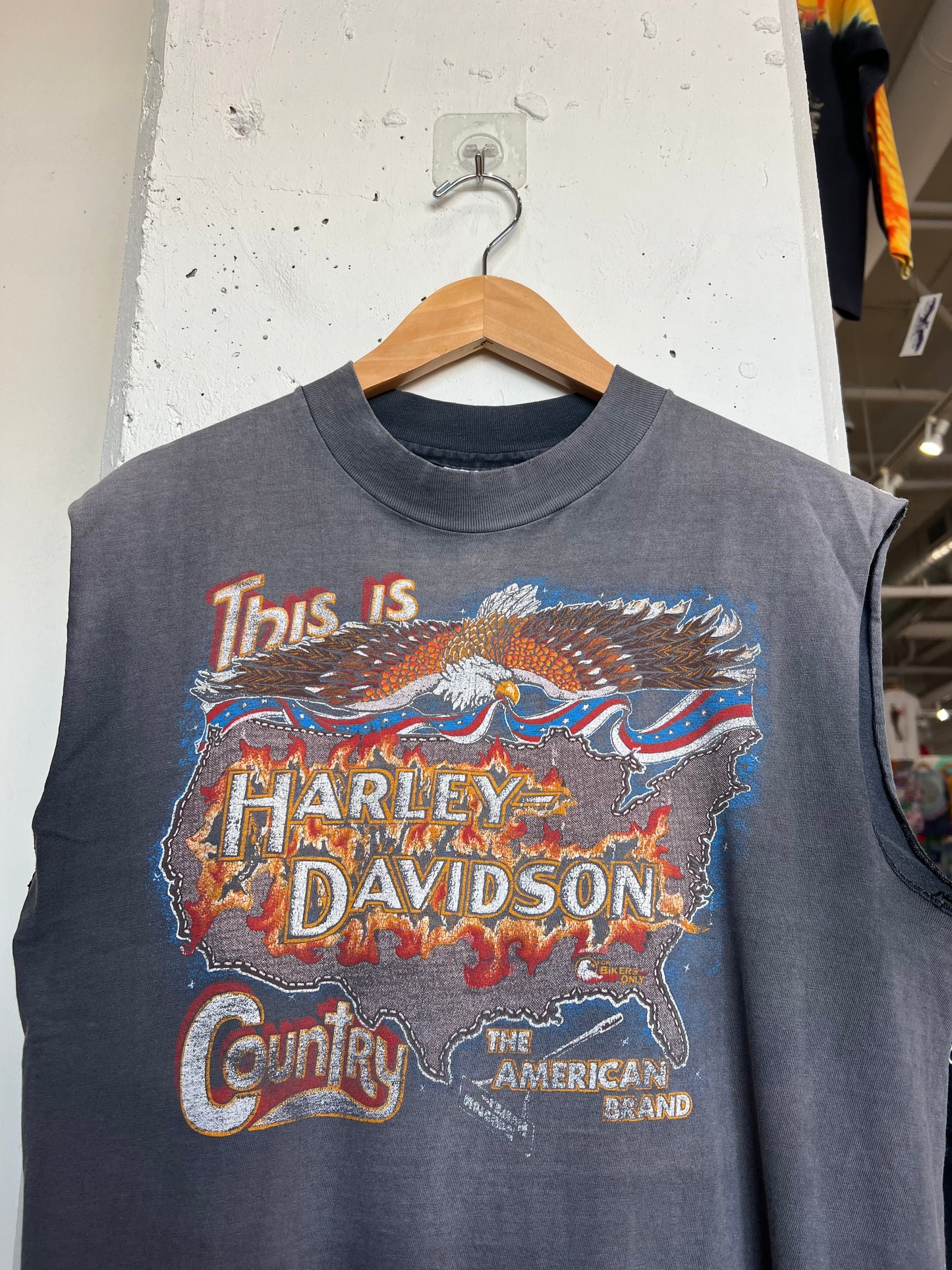 Vintage 80s Springfield Harley Davidson Cut Off Tee