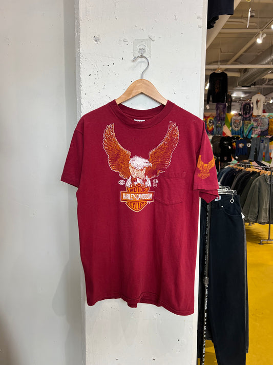 Vintage 80s Harley Davidson Texas Eagle Pocket Tee