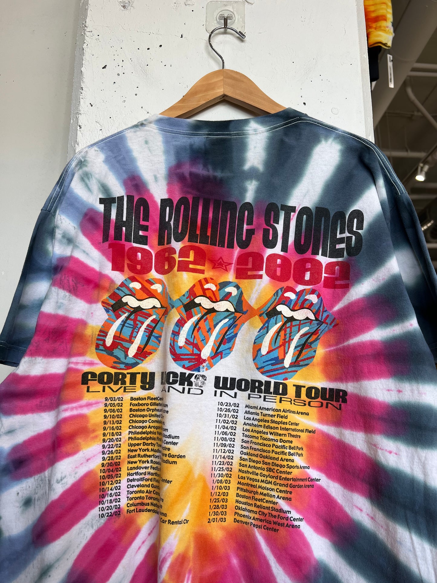 Vintage 2002 “40 Licks” Rolling Stones Tour Tie Dye Tee