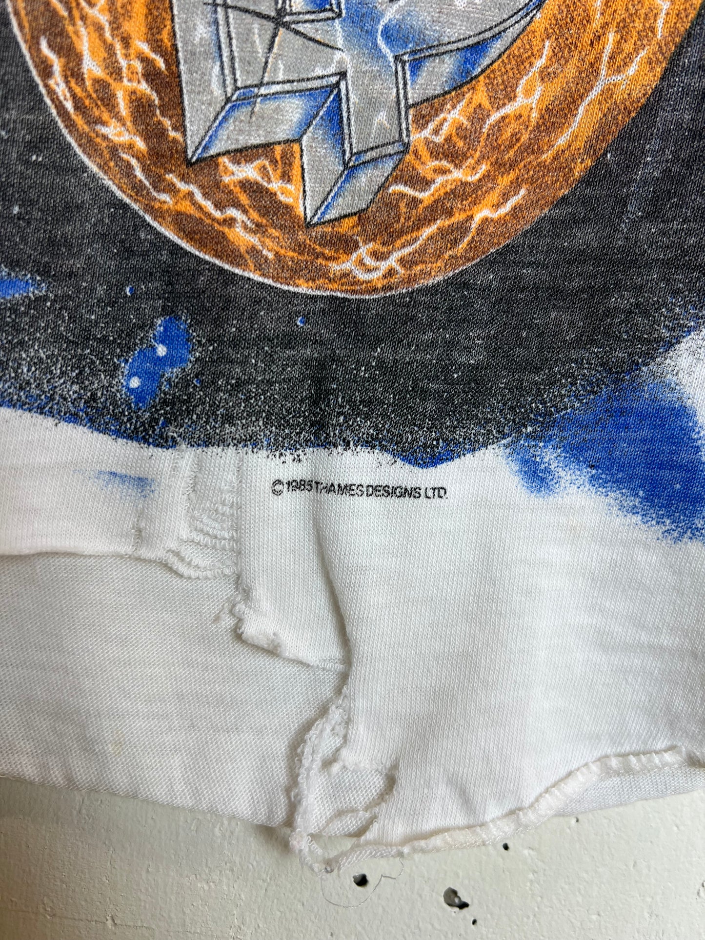 Vintage 1985 Deep Purple Thrashed Cut Off Tour Tee