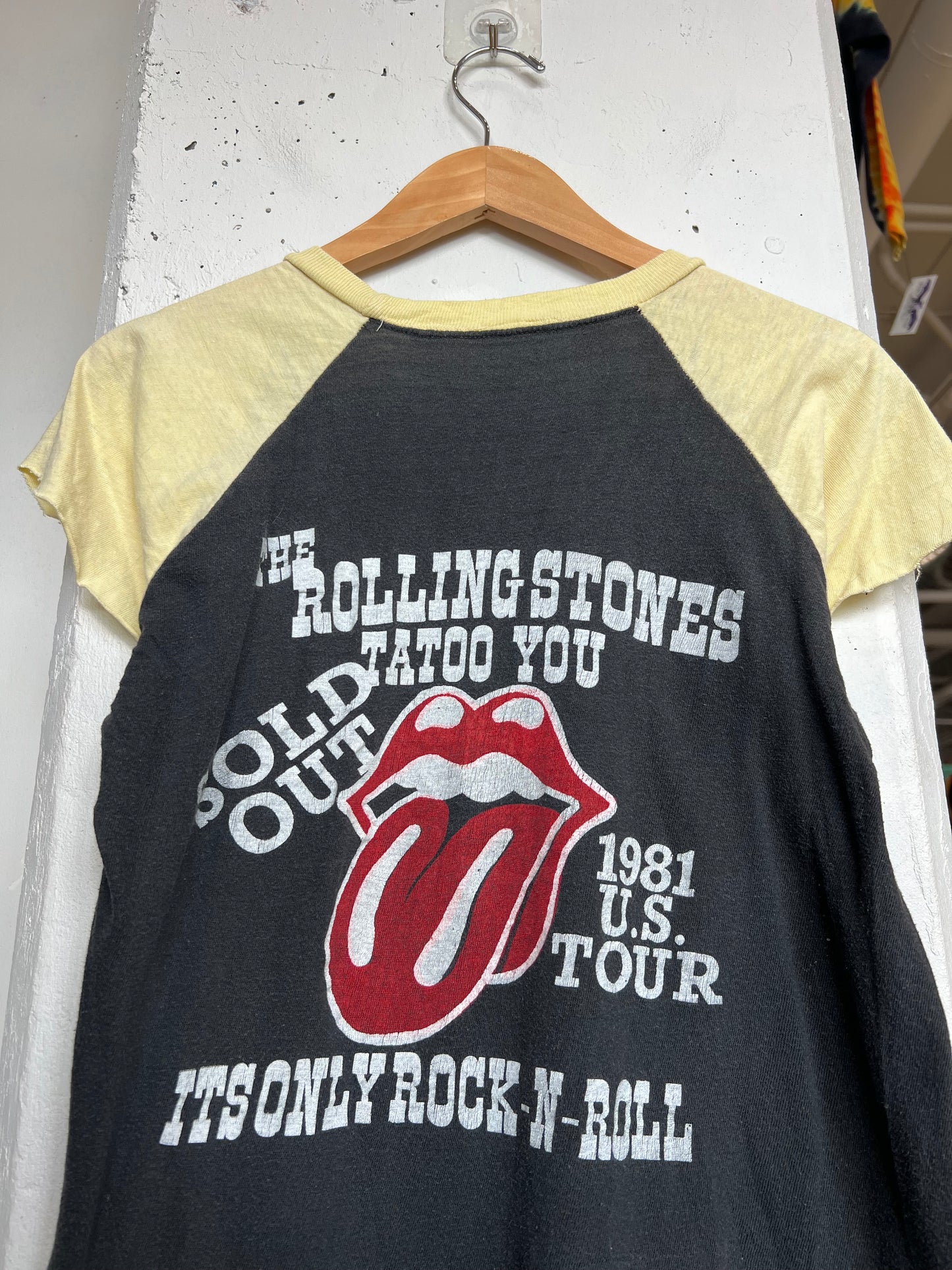 Vintage 1981 The Rolling Stones U.S. Tour Raglan Tee