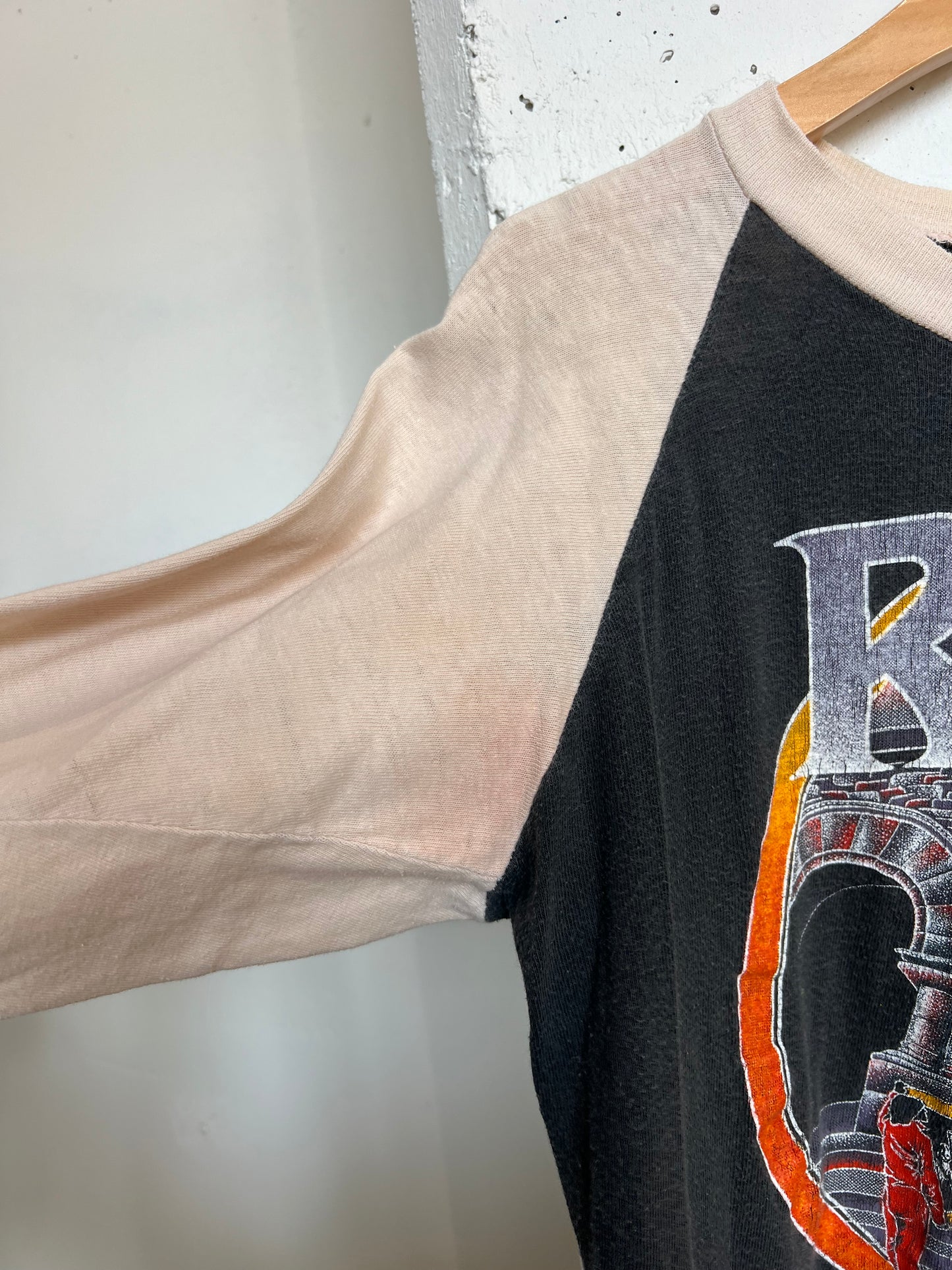 Vintage 80s Rush Parking Lot Bootleg Concert Raglan Tee