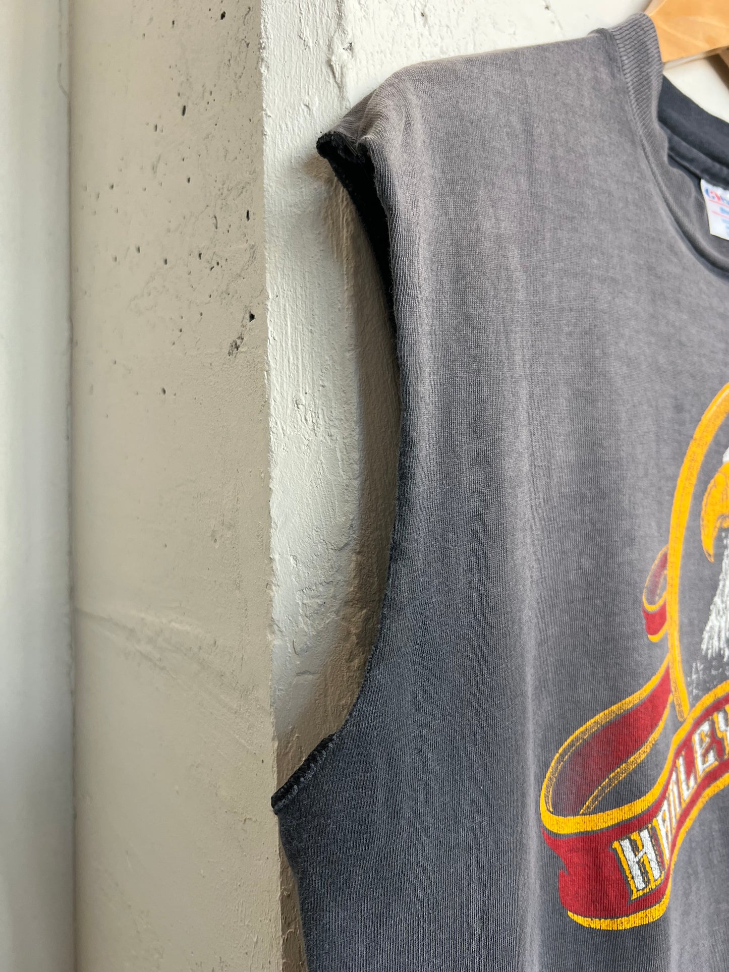 Vintage 80s San Diego Harley Davidson Cut Off Tee