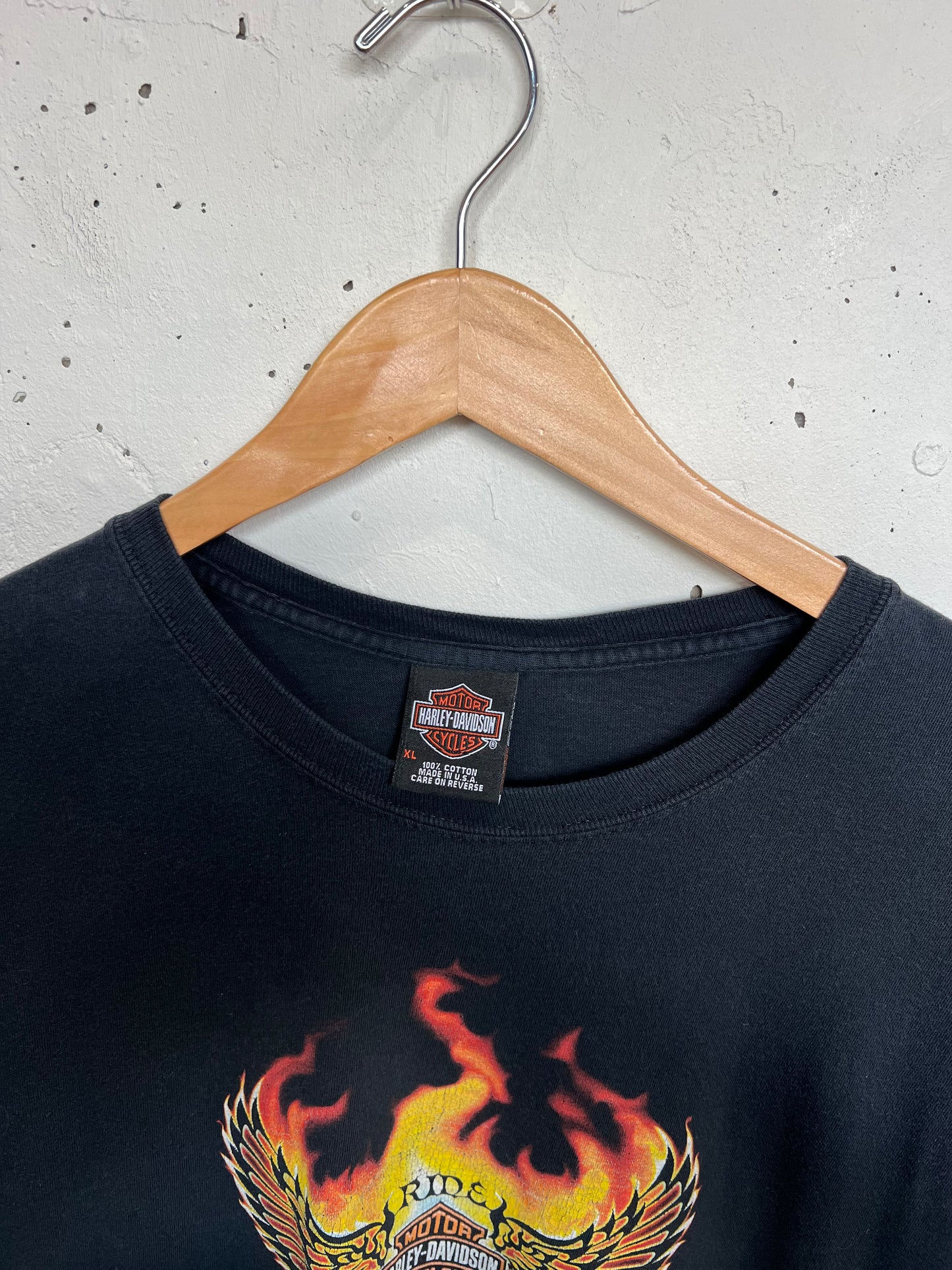 Vintage 90s Wildwood Harley Davidson Flame Longsleeve T Shirt