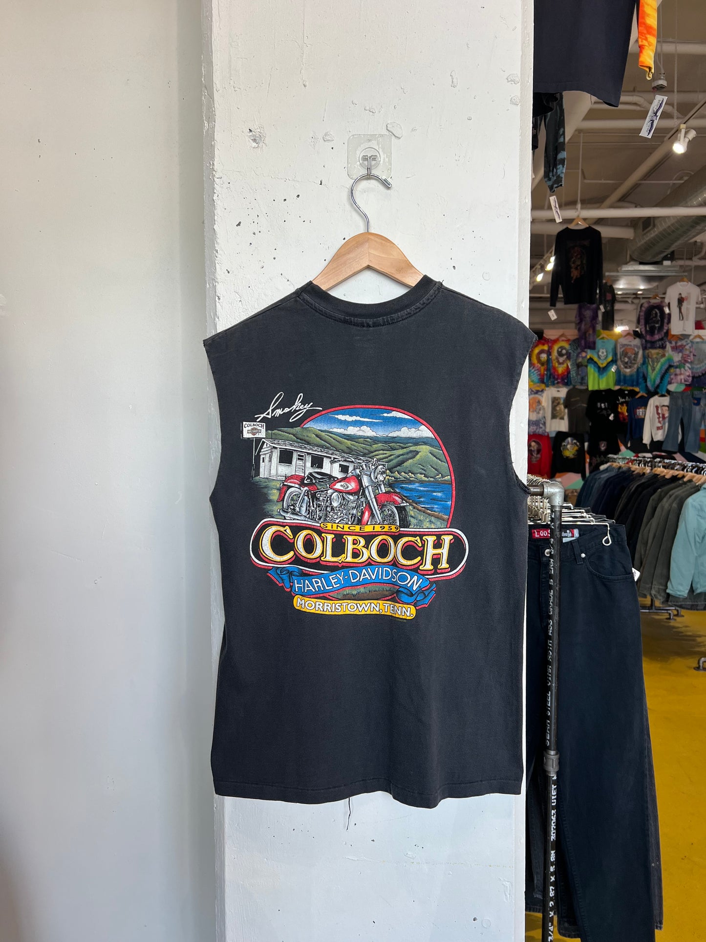 Vintage 90s Morristown Harley Davidson Cut Off Tee