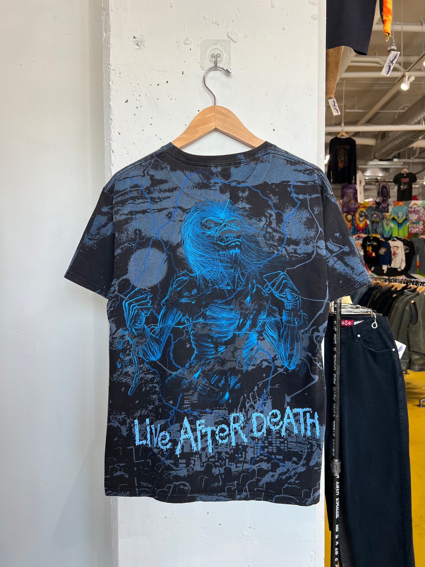 Vintage 2000s Iron Maiden All Over Print Tee