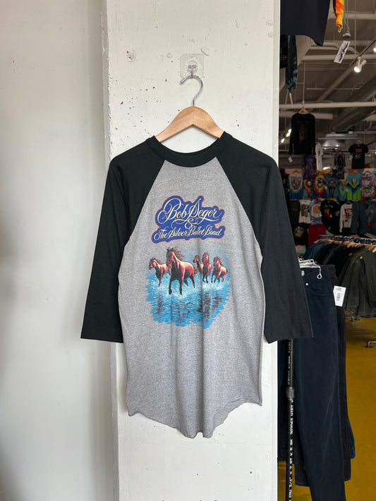 Vintage 80s Bob Seger & The Silver Bullet Band Raglan Tee