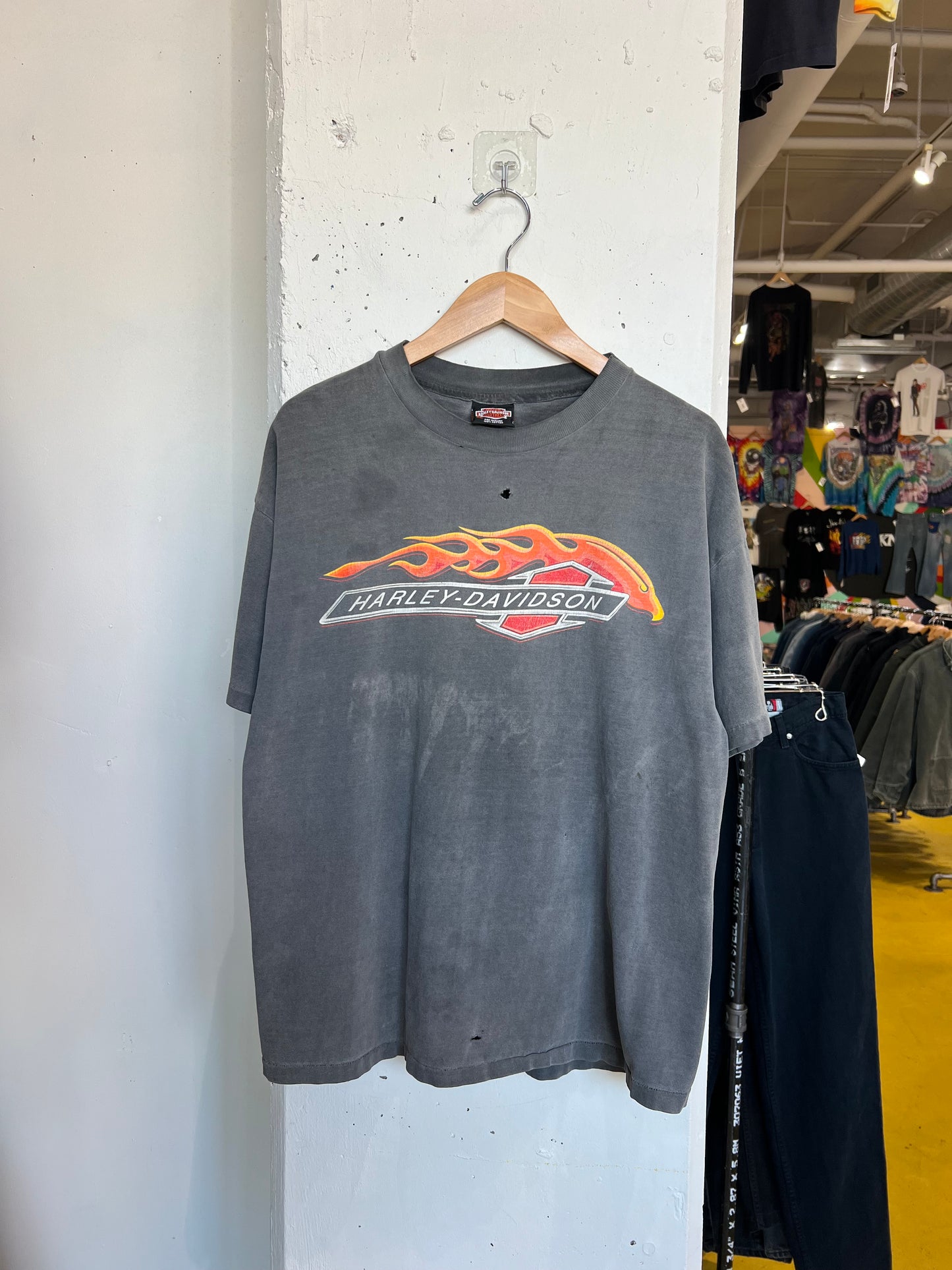 Vintage 90s Charleston Harley Davidson Faded Tee