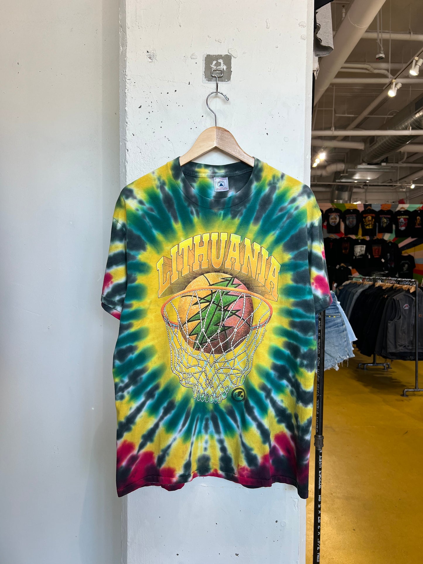 Vintage 90s Grateful Dead Lithuania Basketball Tee
