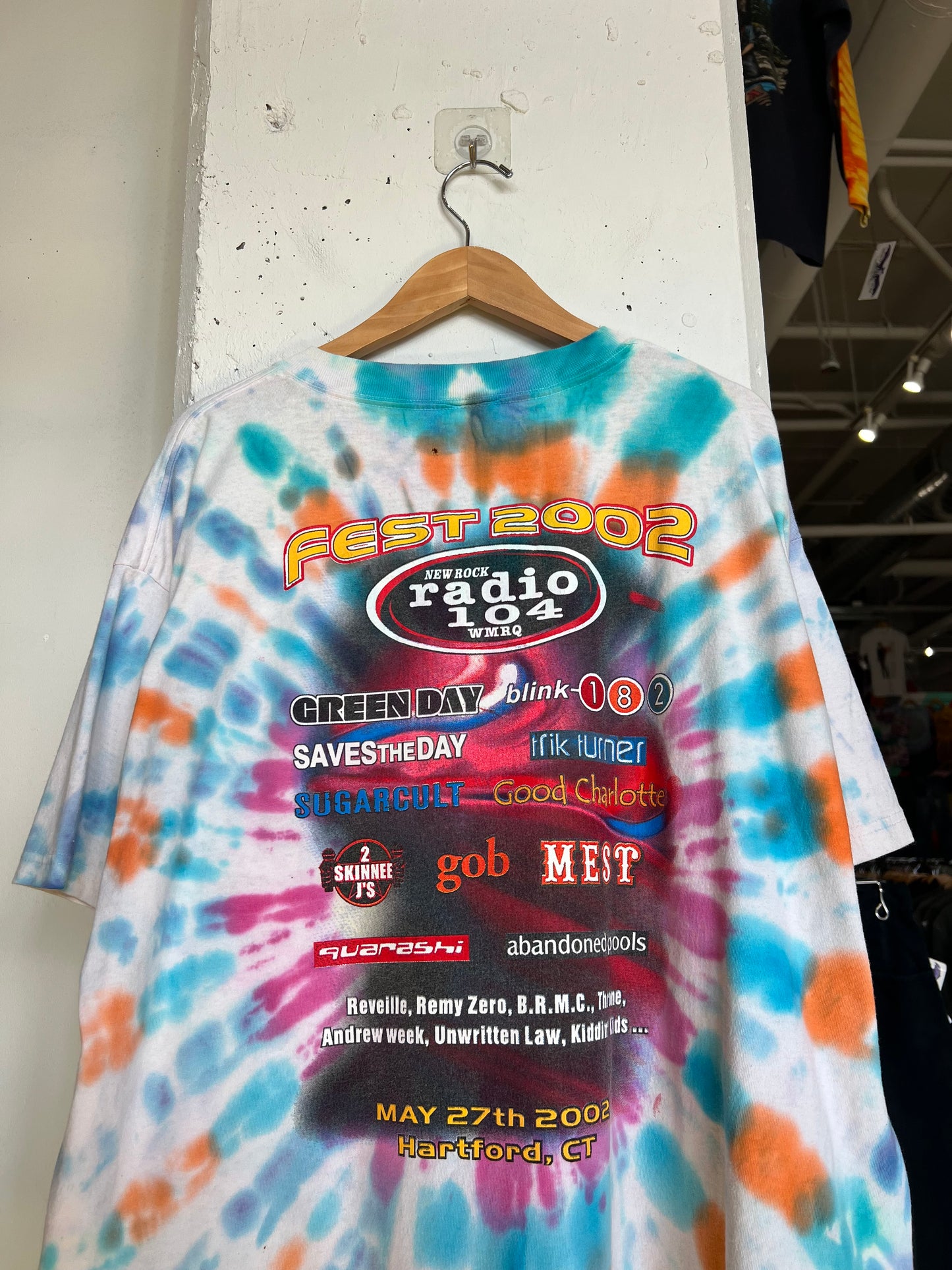 Vintage 2002 Radio 104 Fest Tie Dye Tee