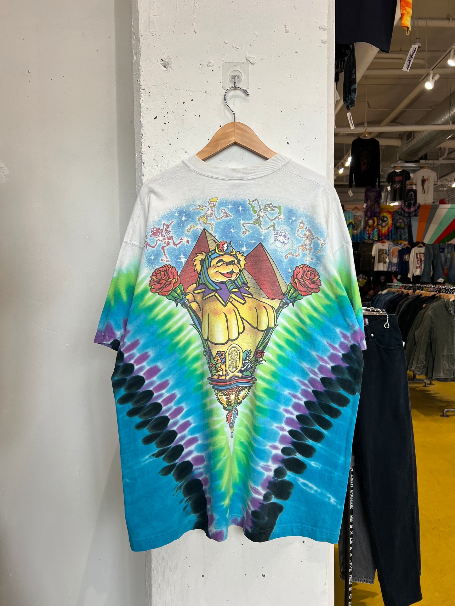 Vintage 1996 Grateful Dead Liquid Blue Tie Dye Tee