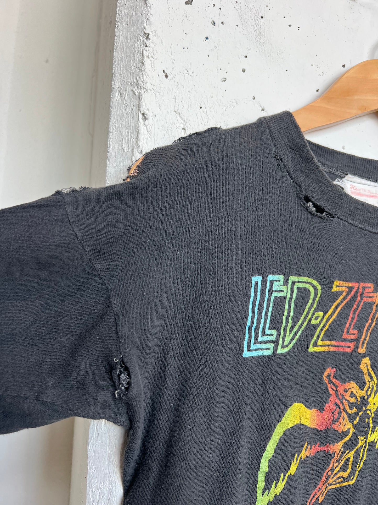 Vintage 1970s Led Zeppelin Tour Thrashed Distressed Tee