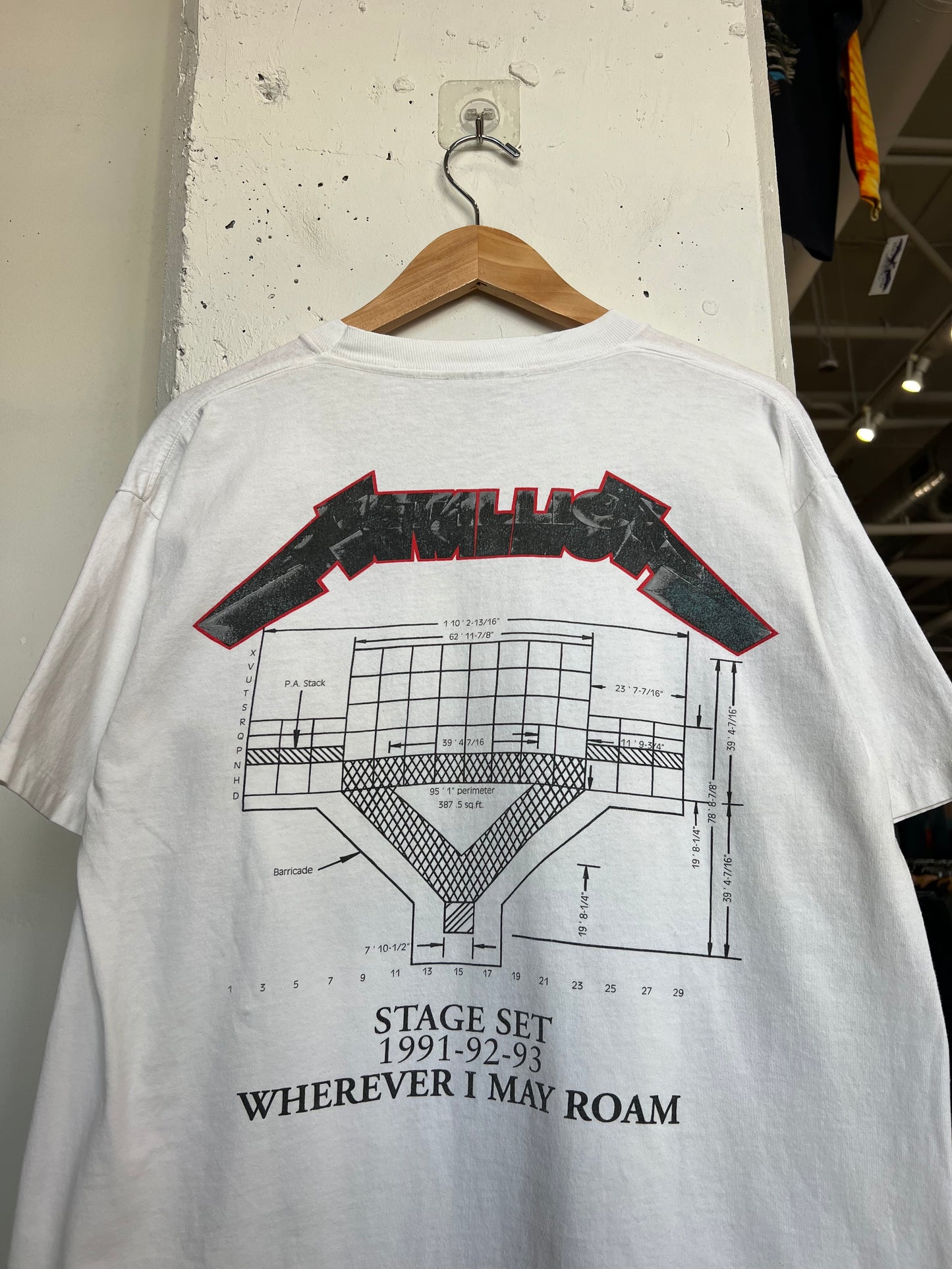 Vintage 1991 Metallica "Wherever I May Roam" Tee