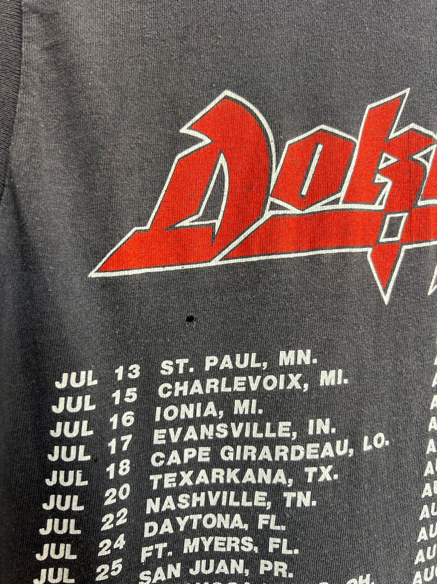 Vintage 1985 Dokken Tour Tee
