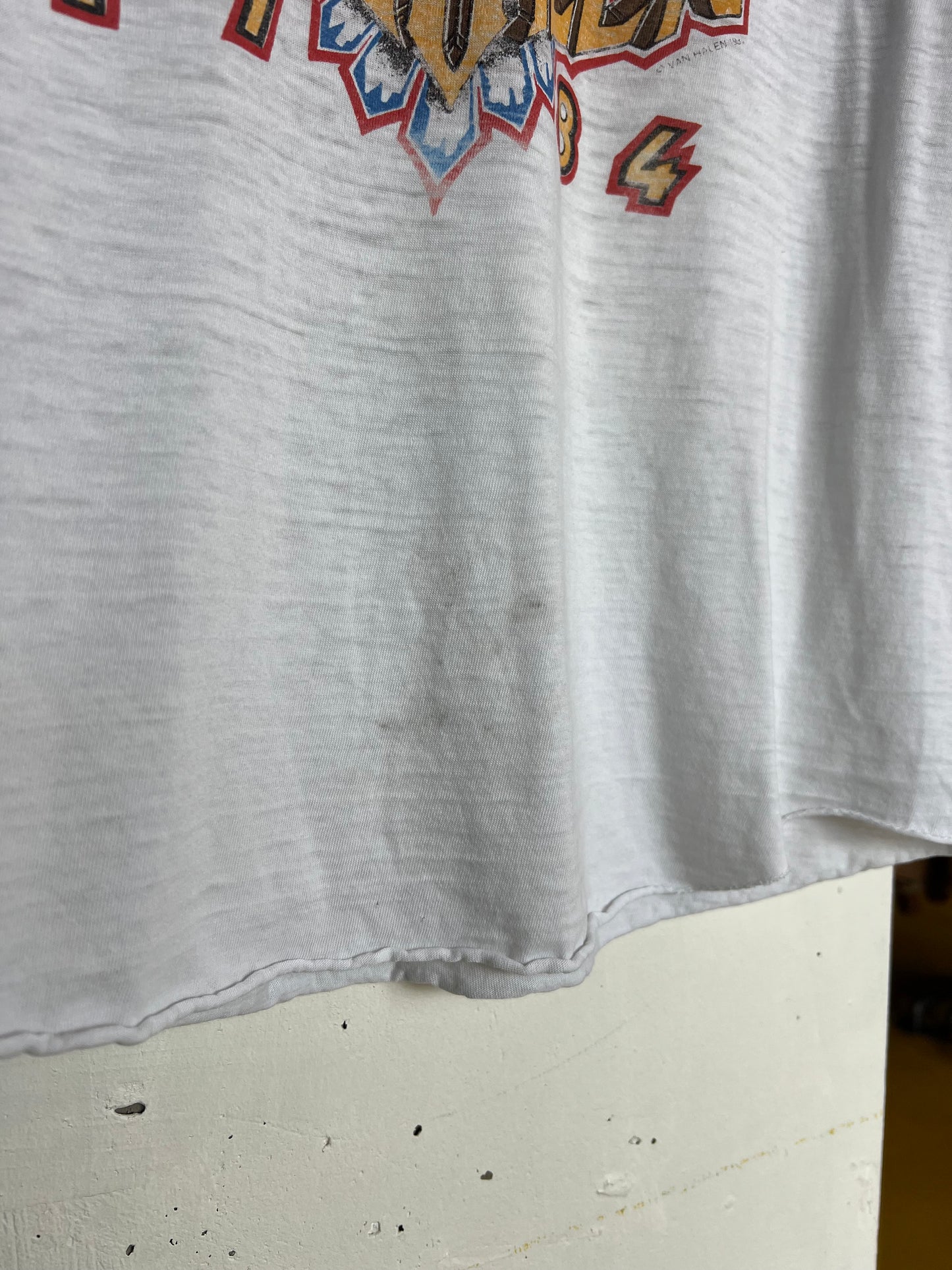 Vintage 1984 Van Halen Thrashed Tour Tee