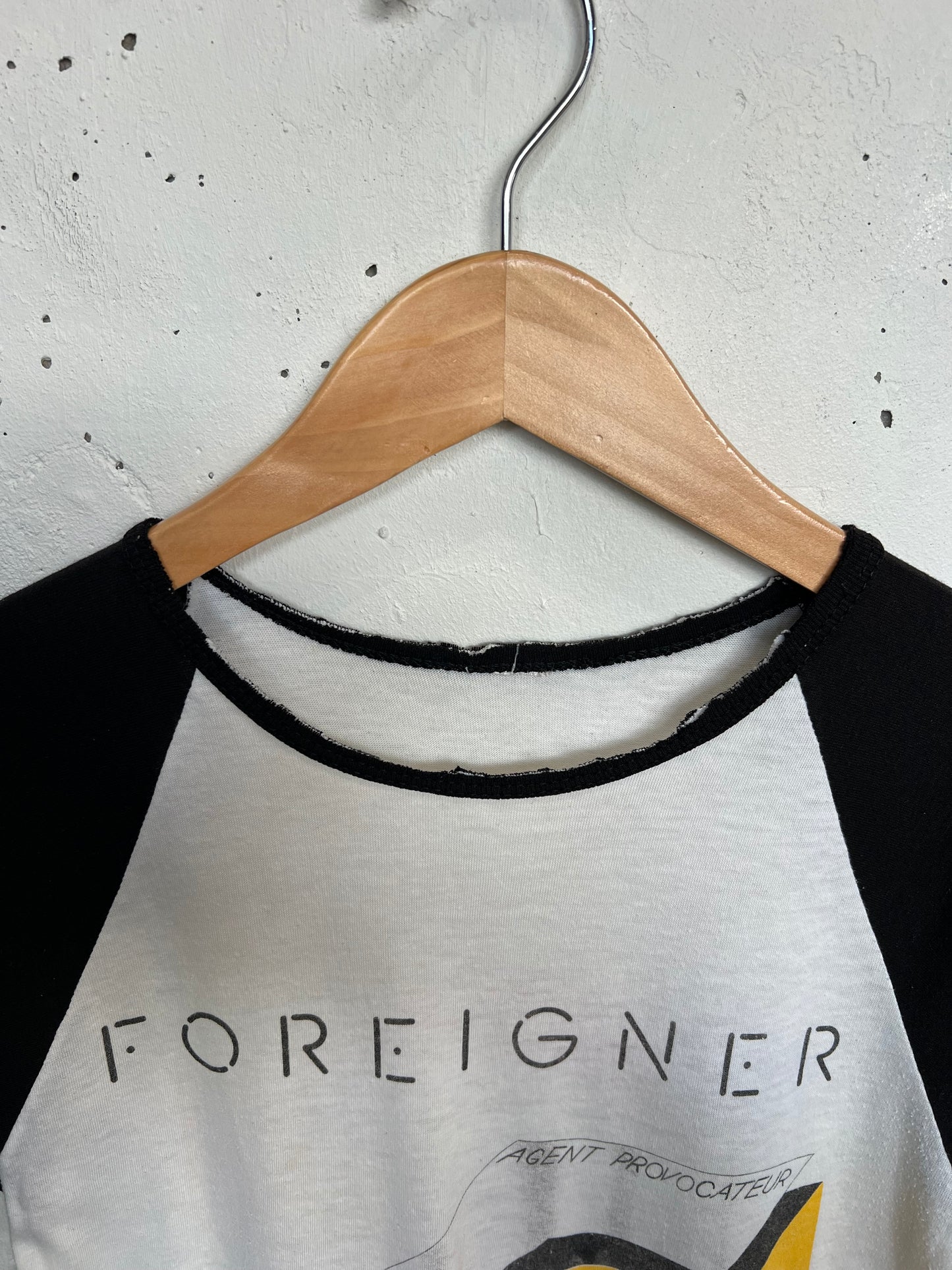 Vintage 1985 Foreigner Cropped Tee
