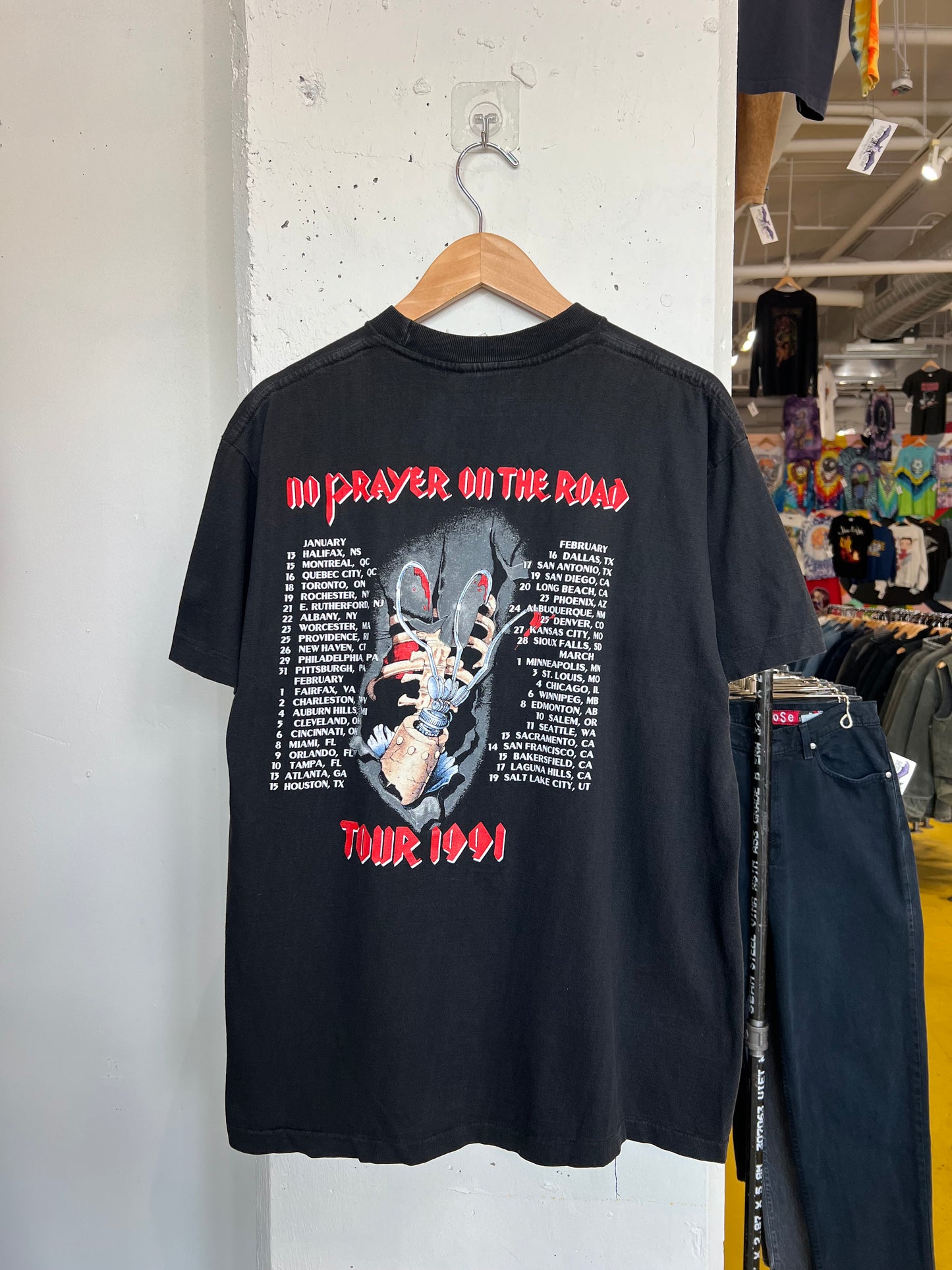Vintage 1990 Iron Maiden “No Prayer On The Road” Tour Tee