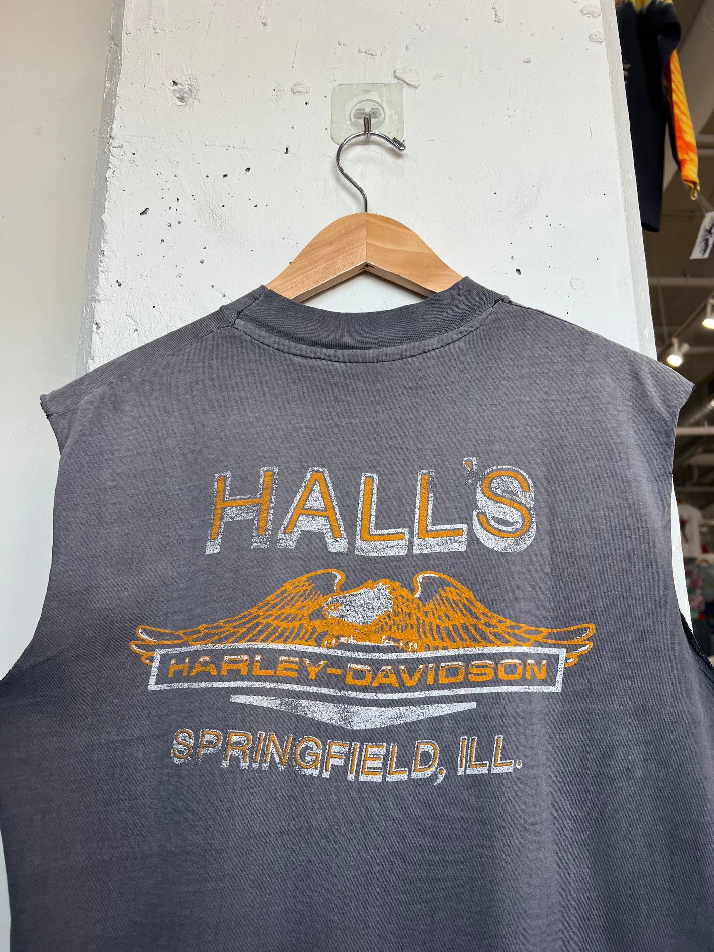 Vintage 80s Springfield Harley Davidson Cut Off Tee