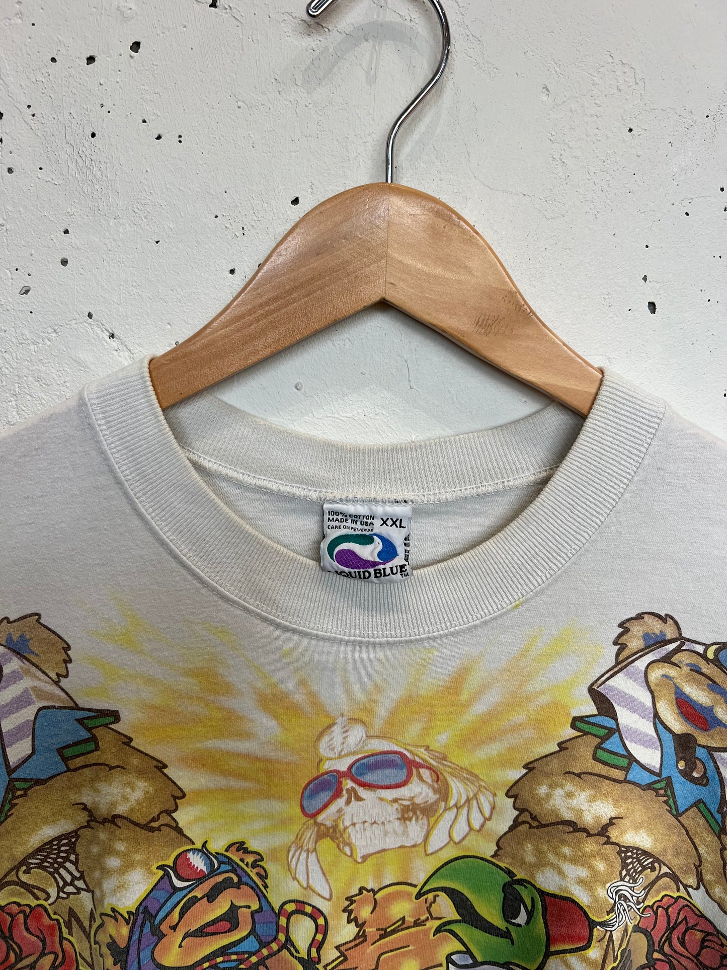 Vintage 1996 Grateful Dead Liquid Blue Tie Dye Tee