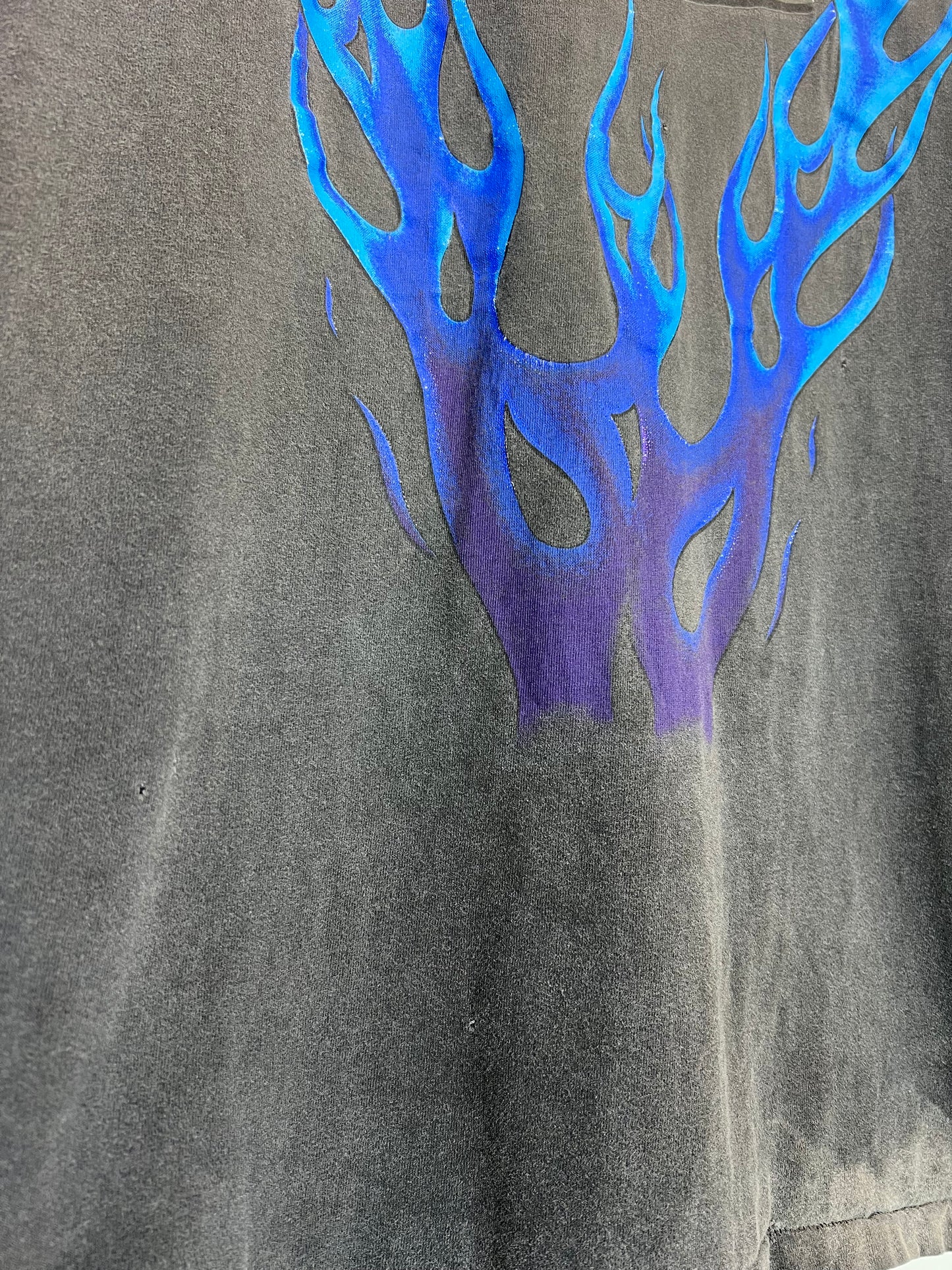 Vintage 90s Charleston Harley Davidson “Blue Flame” Faded Tee