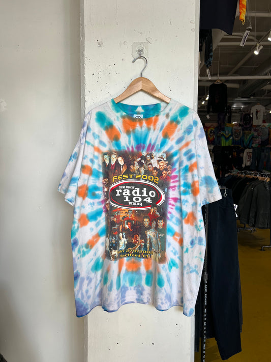 Vintage 2002 Radio 104 Fest Tie Dye Tee